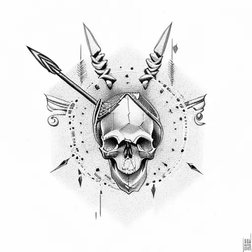 Skull With Sagittarius