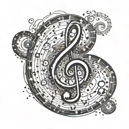 Create A Tattoo Of A Music Note Made Up Of The Circle Of Fifths
