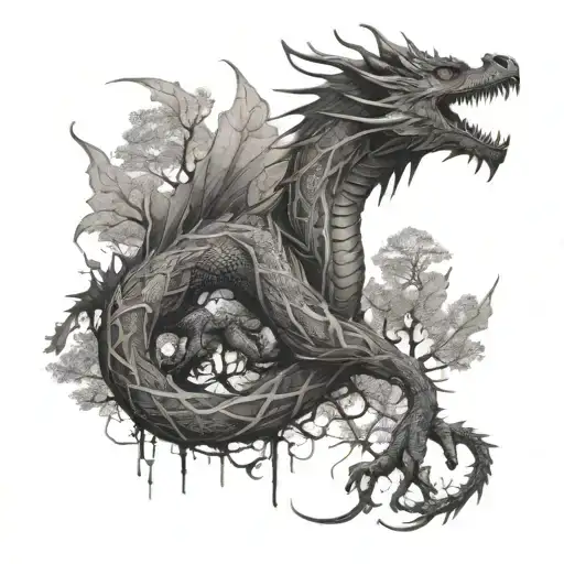 Dragon Made Out Of Trees