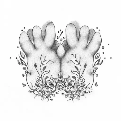 Flowers In The Shape Of A Cat Paw