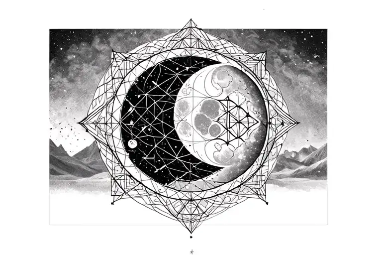 Nordic Geometry With Sacred Geometry And The Moon