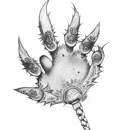 Dog Paw With Thistle