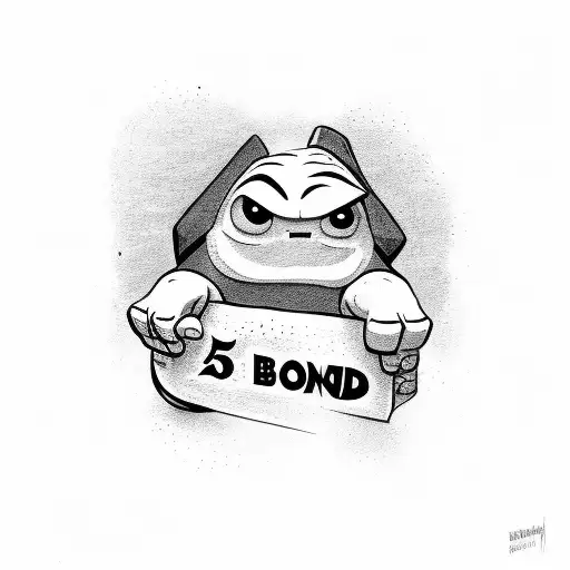 Goomba Holding A Sign With 2500 Behind Bars Wishing Money