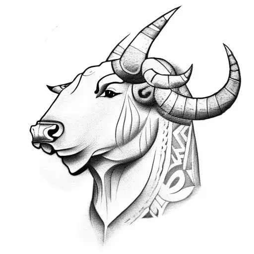 Bull With Samoan Design