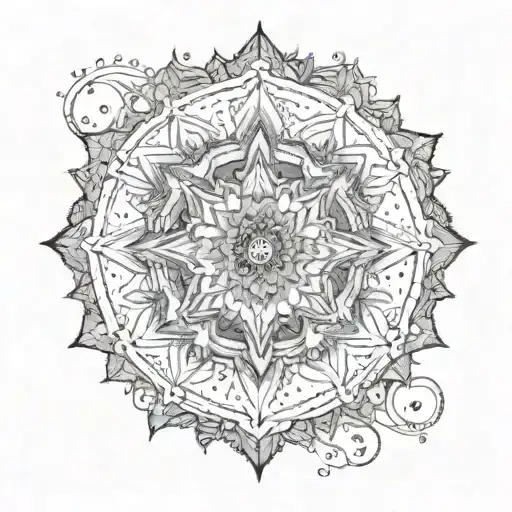An Intricate Mandala Design Inspired By The Patterns Of Nature And The Rhythm Of Music