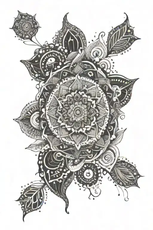 A Psychedelic Mandala Design Inspired By Indian Art And Culture