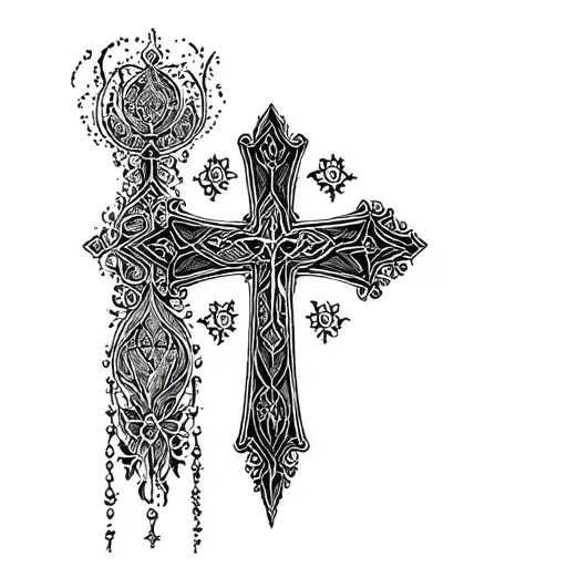 Gothic Tall Detailed Cross