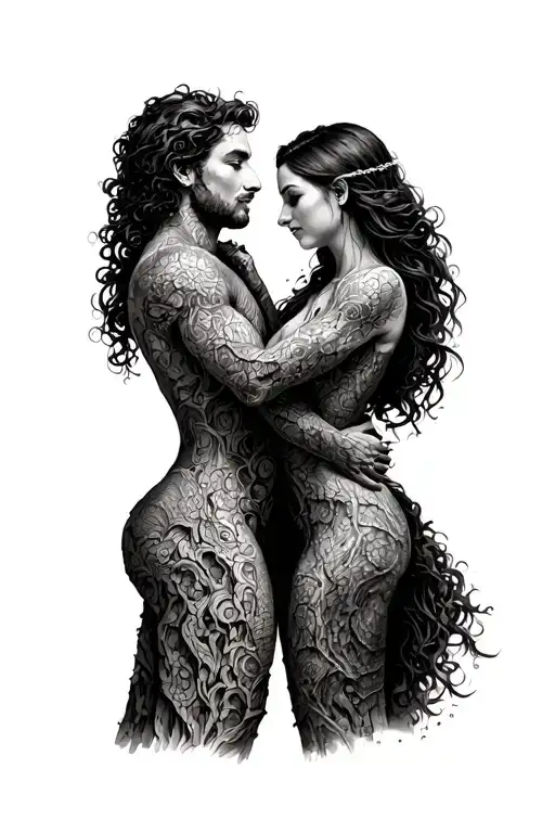 Fred & Karen In Bark Intertwined Different