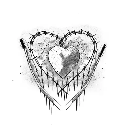 Barbed Wire Broken Heart