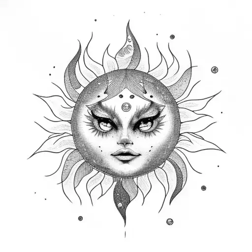 Phoenix And Semi Colon With Sun Flower