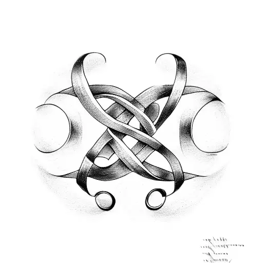 Infinity Symbol With Heart And Initials Hp