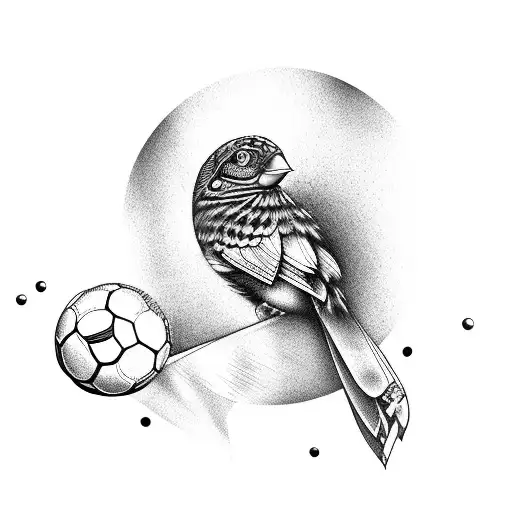 Bird With Football Ball