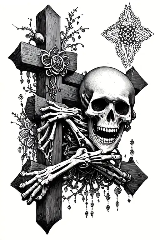 Skeleton On A Cross