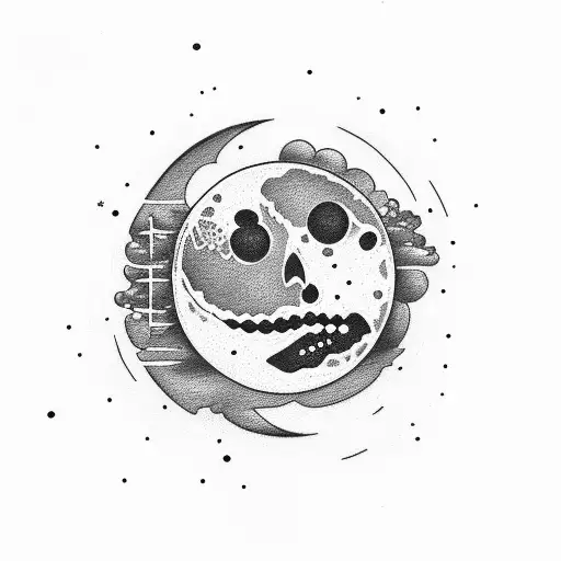 Moon With Breathe In And Breathe Out Text