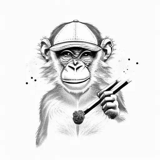 Cute Monkey Smoking A Blunt