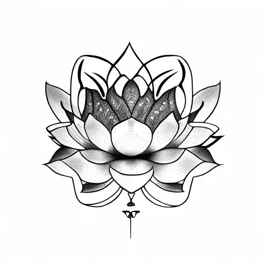 Lotus And A Butterfly