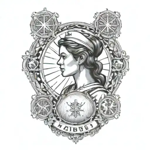 A Tarot Card Design Featuring A Nurse Symbolizing Healing And Care