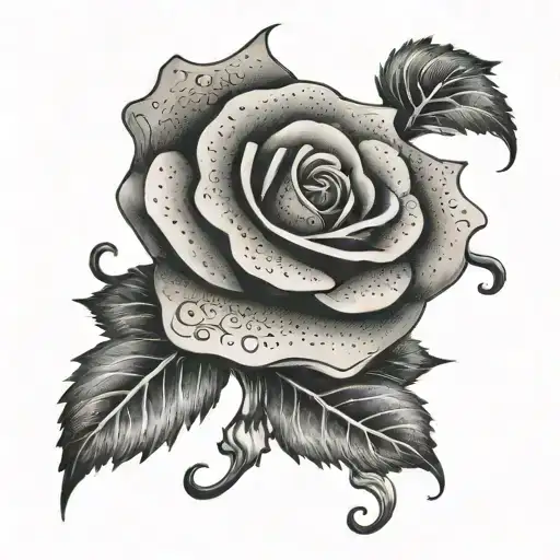 A Rose Blooming Out Of A Semi Colon Symbol