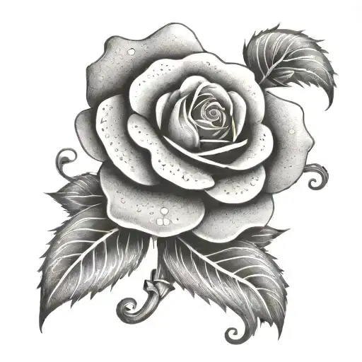 A Rose Blooming Out Of A Semi Colon Symbol