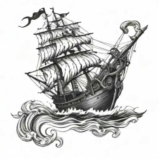 Pirate Ship Sailing Ship