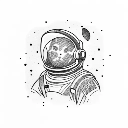 Astronaut And Aesthetic Background