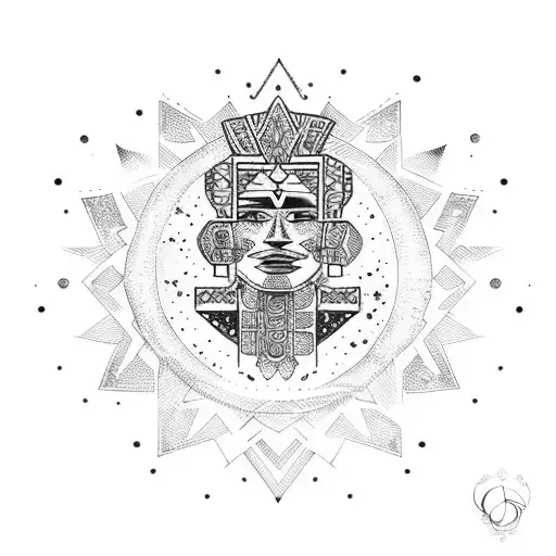 Aztec Women In Star Gown