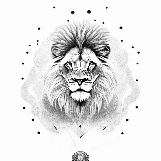 The Lion Stands On Its Hind Legs