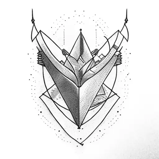 Arrow With Book Pages Intertwined