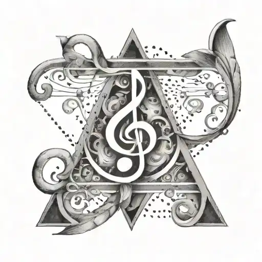 An Alchemical Symbol Representing The Union Of Music And Philosophy