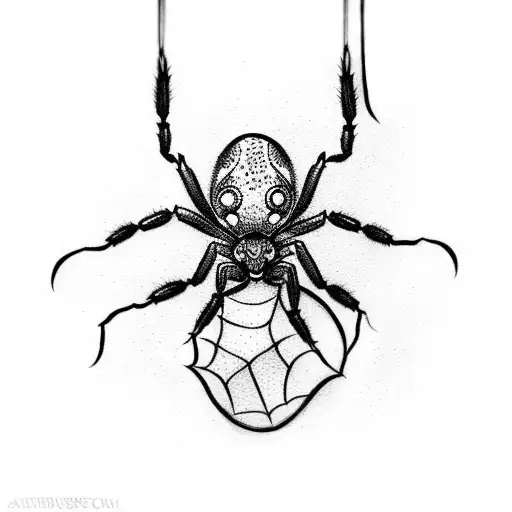 Girl Hanging Onto Spider