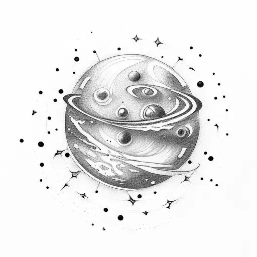 Planets And Galaxy And Aliens