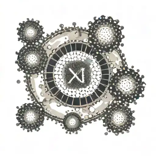 Microscopic View Of A Cell With Roman Numeral Xxi In The Nucleus