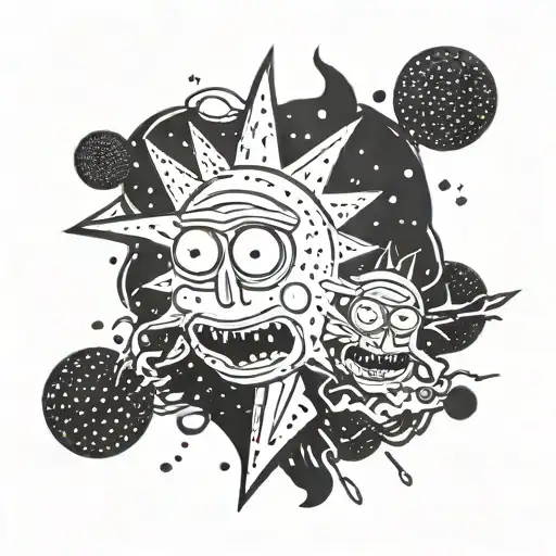 Rick And Morty Abstract