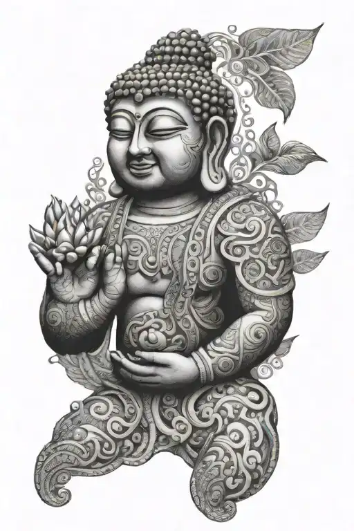 Maori Buddha In Sea Animals