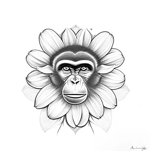 Monkey With A Daisy
