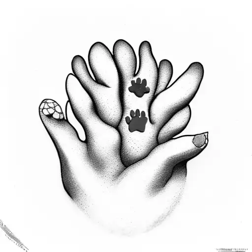 Dog Paw With Red Heart