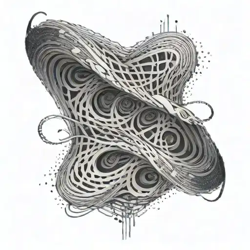 An Abstract Representation Of The Long Thoracic Nerve Merging With Sound Waves