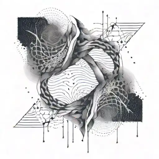 An Abstract Representation Of The Long Thoracic Nerve Merging With Sound Waves