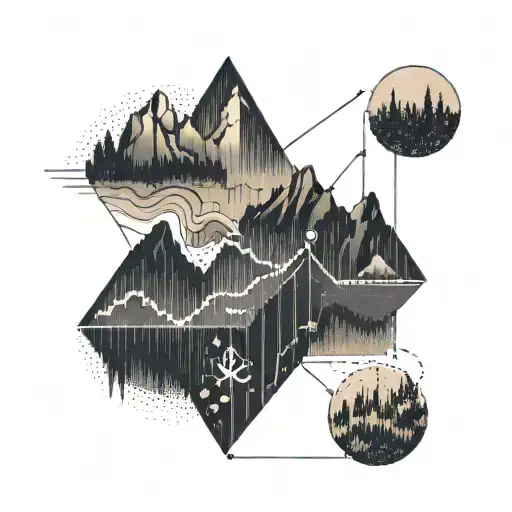 An Abstract Financial Chart With Hiking Trails Running Through It