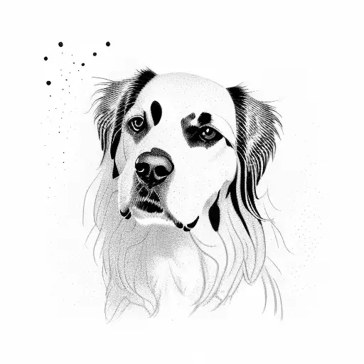 Black And White English Setter