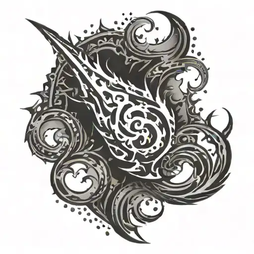 A Flame In The Style Of The Guild Wars 2 Element Symbol