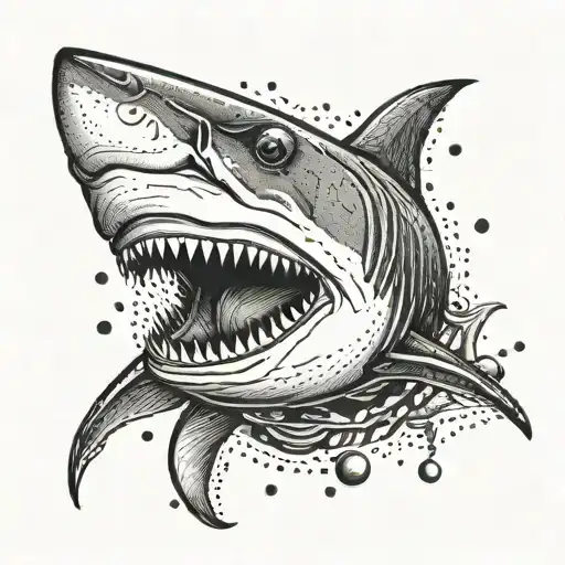 Shark With Pest Control Equipment In Its Mouth