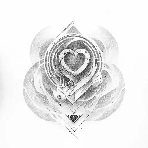 Love Pain Eternally Poetic In Infinity Shape With Two Hearts One Heart Up And The Othe Heart Down