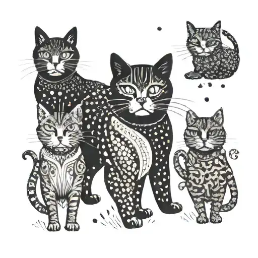 Manager Cat Leading A Group Of Cats In A Latvian Folk Dance