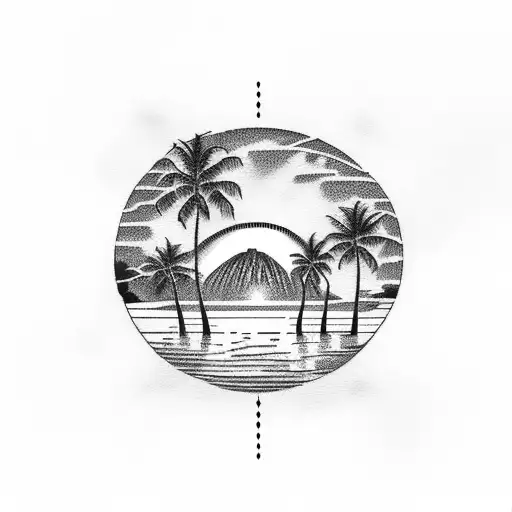 Sunset With Palmtrees