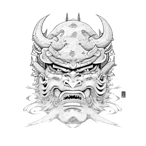 Shogun Ninja Moon Oni Mask