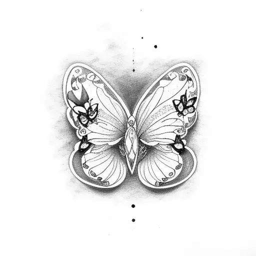 Lily With Butterflies