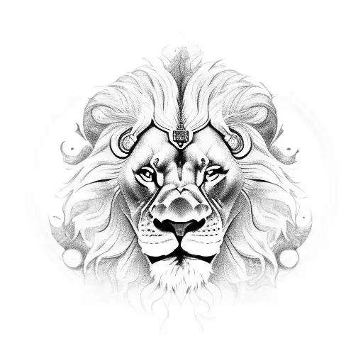 Hanuman Ji Small Intergated With Lion