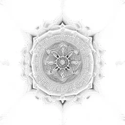 Mandala With Floral In Chest For Girls