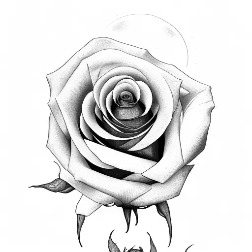 December Rose Leading Into Cursive Words That Says Cecily